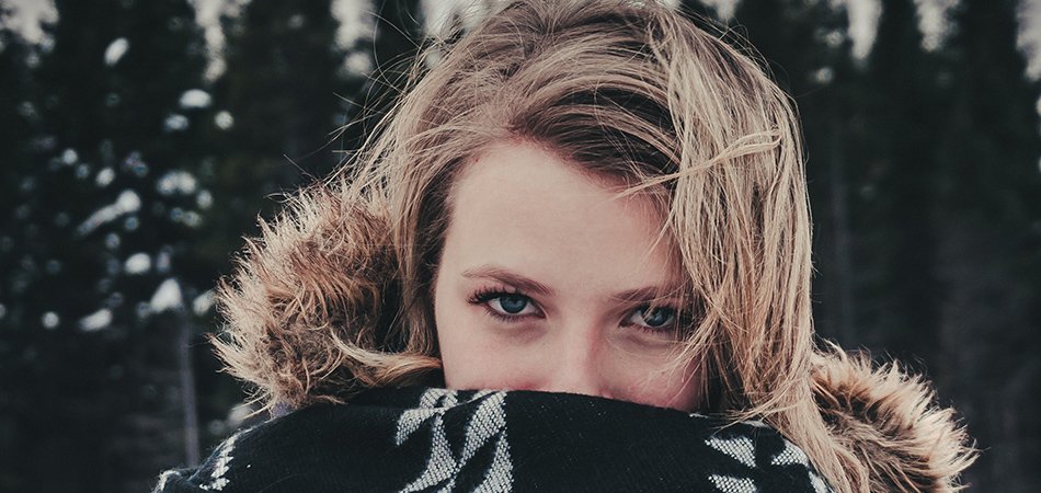 Young woman avoiding catching a cold