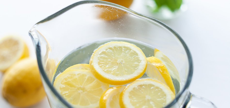 lemon water to help with water retention