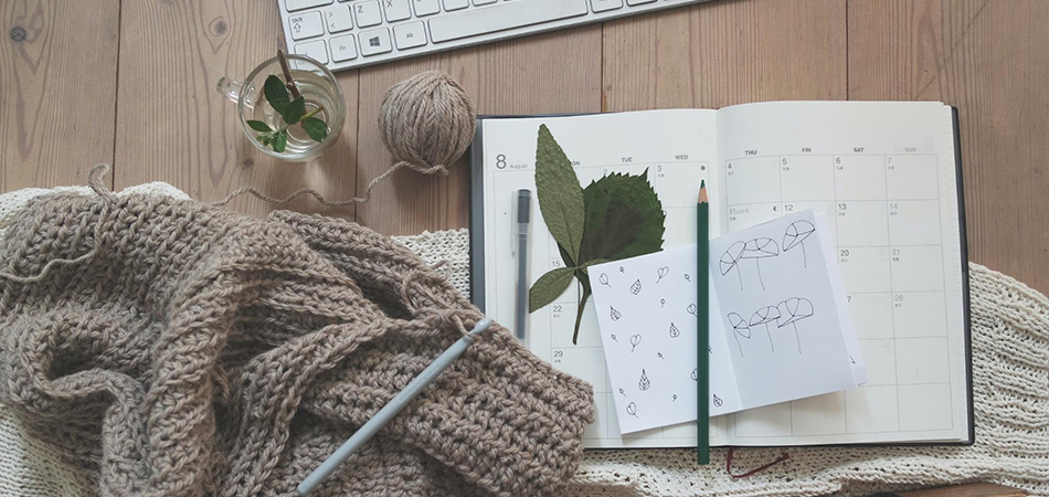 Picture of knitting used to help overcome anxiety
