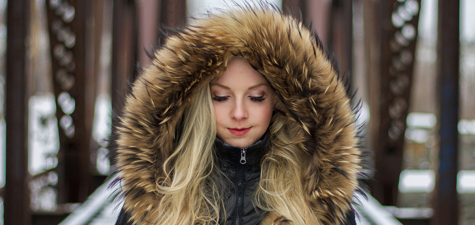 Woman in fur hood | fighting flu