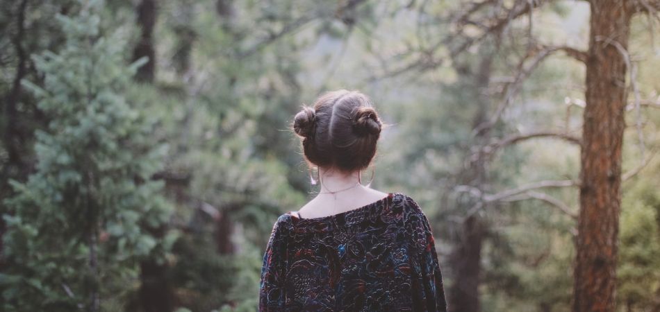Young woman considering natural remedies for anxiety